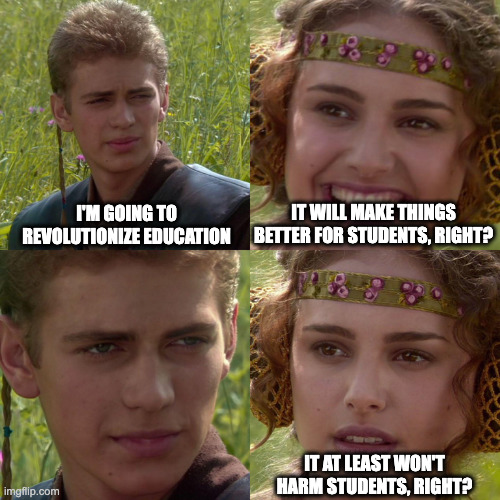 4 Panel Padme Anakin Star Wars meme about Anakin doing something bad